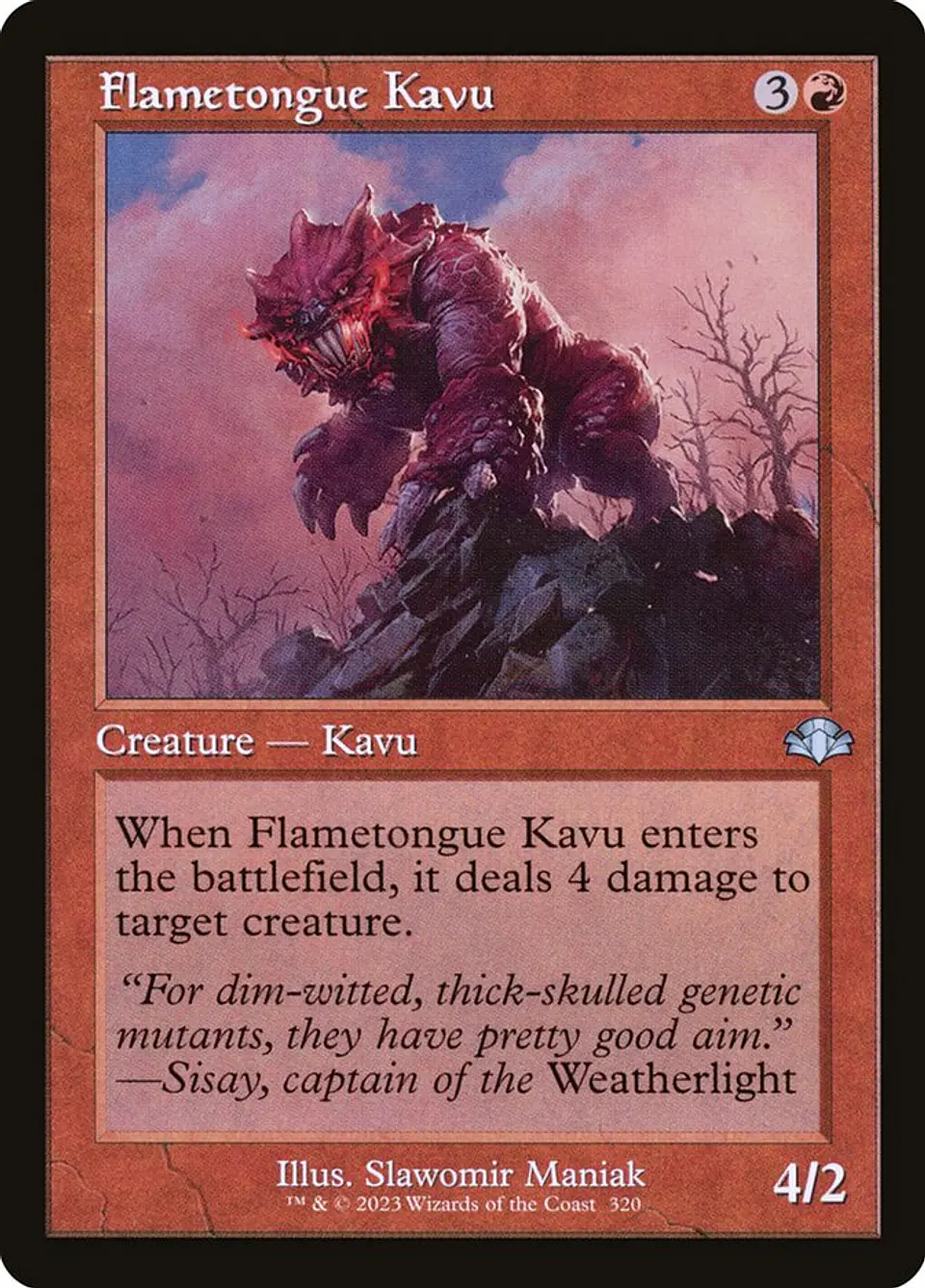 Flametongue Kavu (Retro Frame) 1