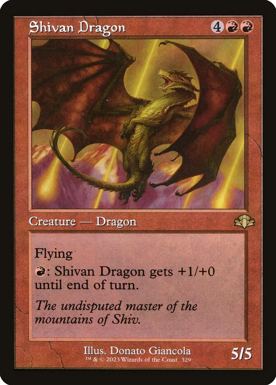 Shivan Dragon (Retro Frame) 1