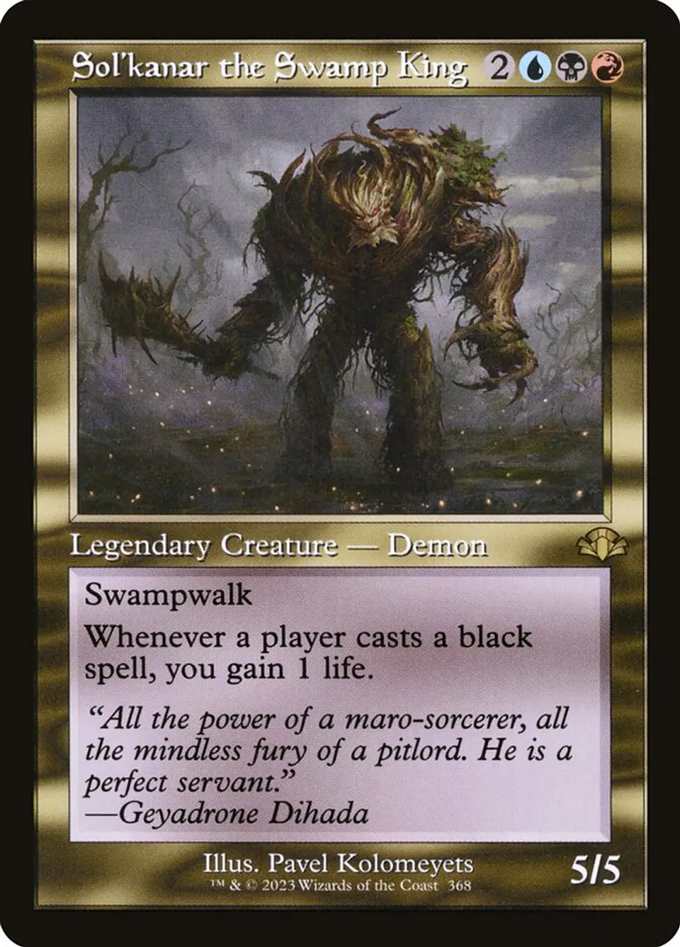Sol'kanar the Swamp King (Retro Frame) 1