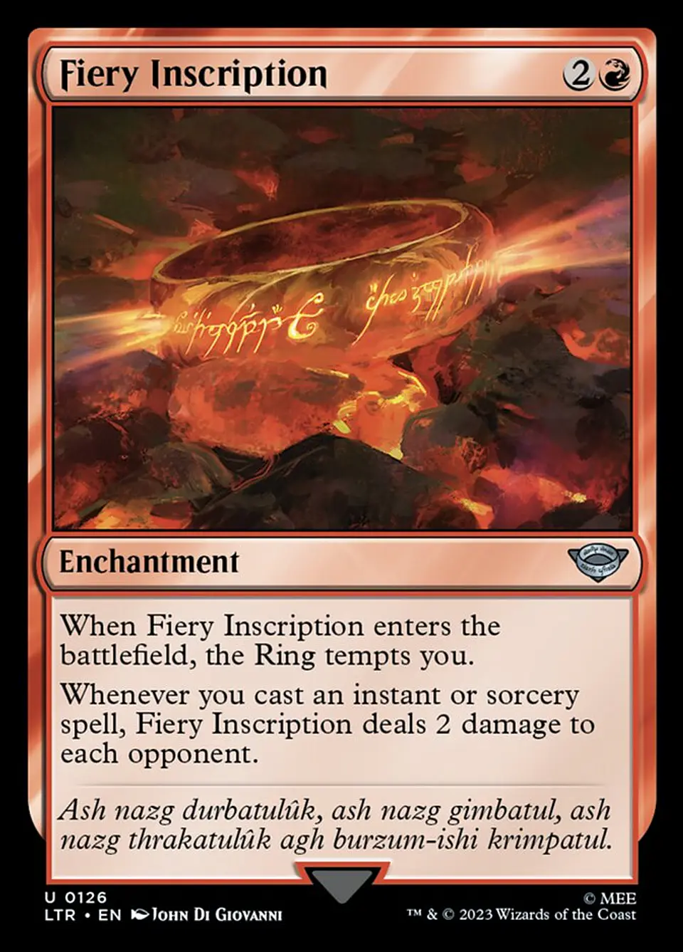 Fiery Inscription 1