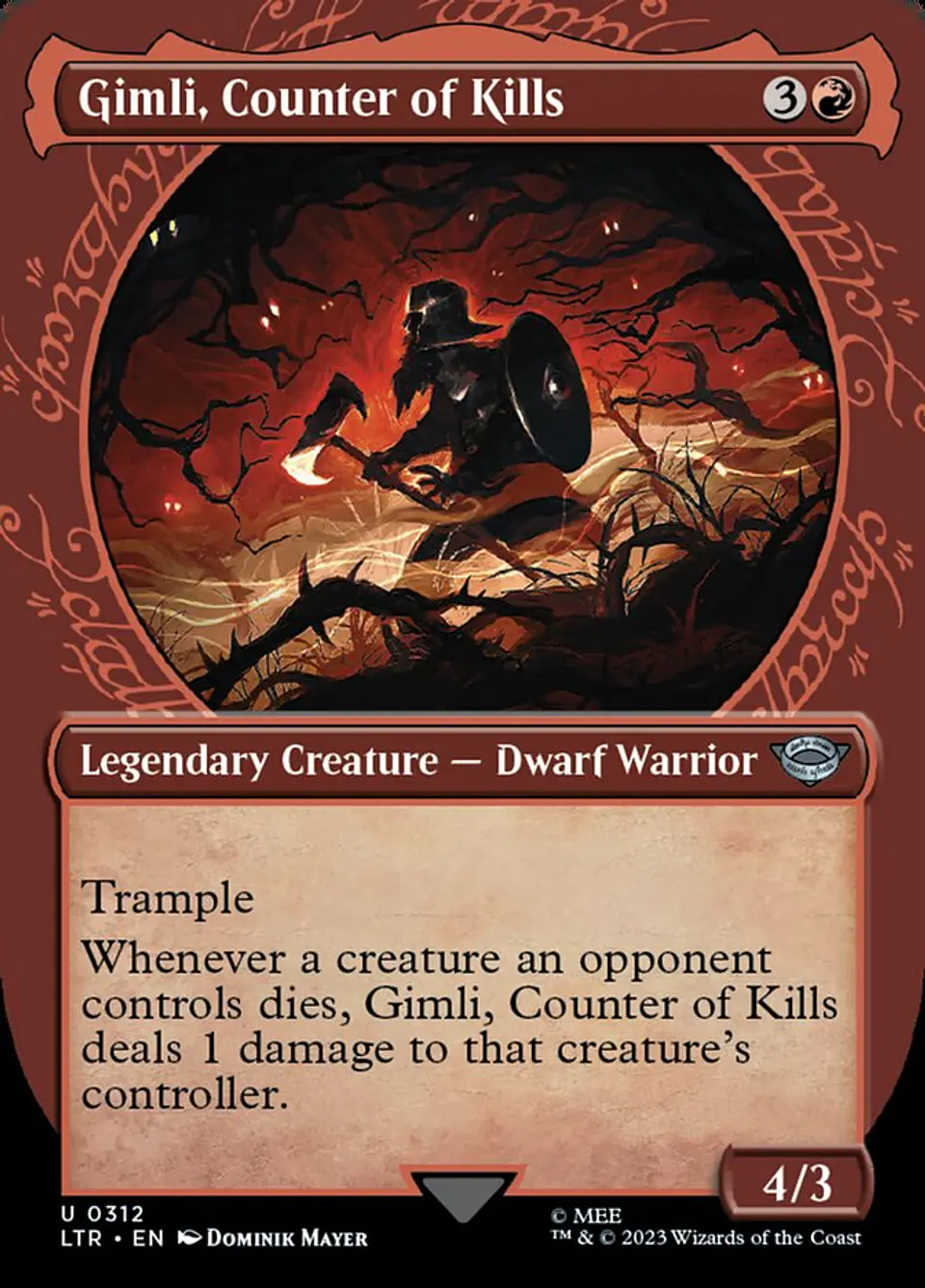 Gimli, Counter of Kills (Borderless) 1