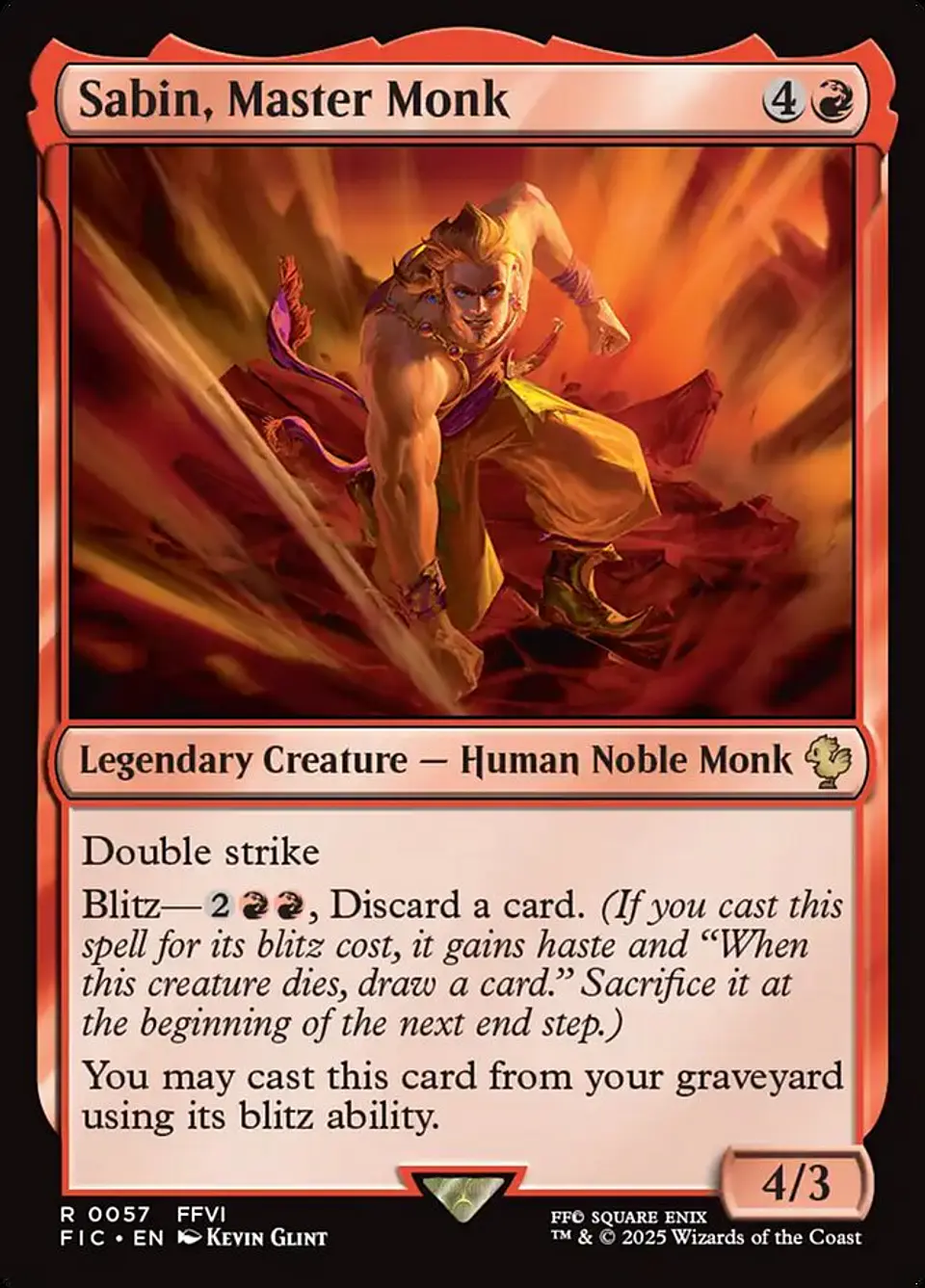 Sabin, Master Monk 1