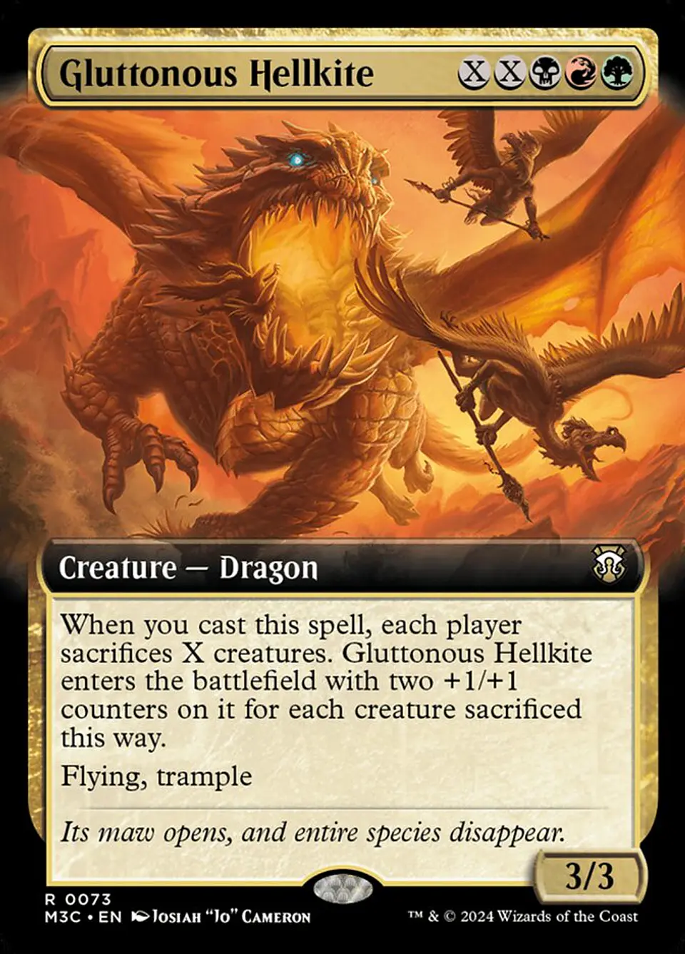 Gluttonous Hellkite (Extended Art) 1