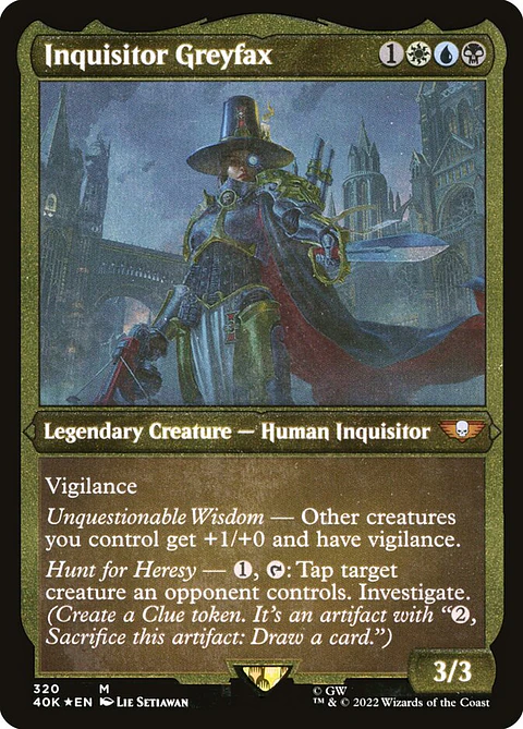 Inquisitor Greyfax (Carta de exhibición)