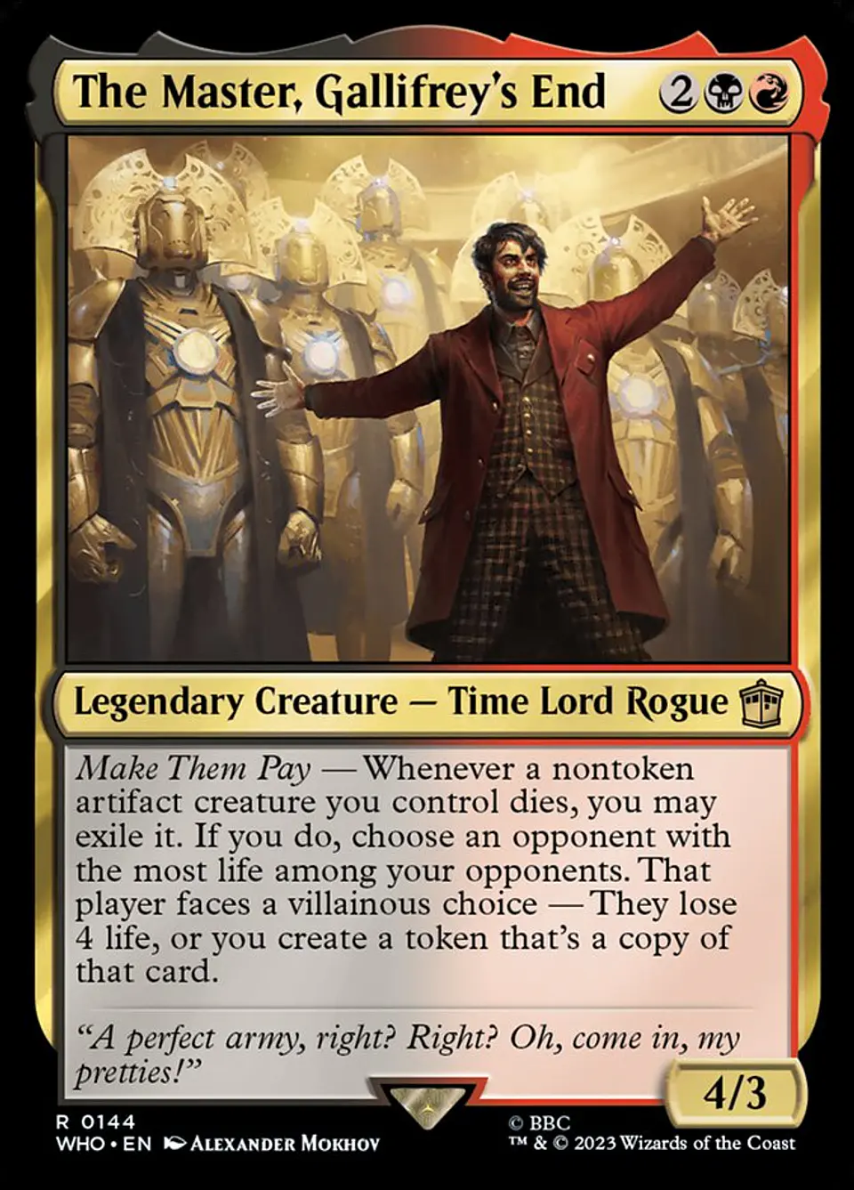 The Master, Gallifrey's End 1