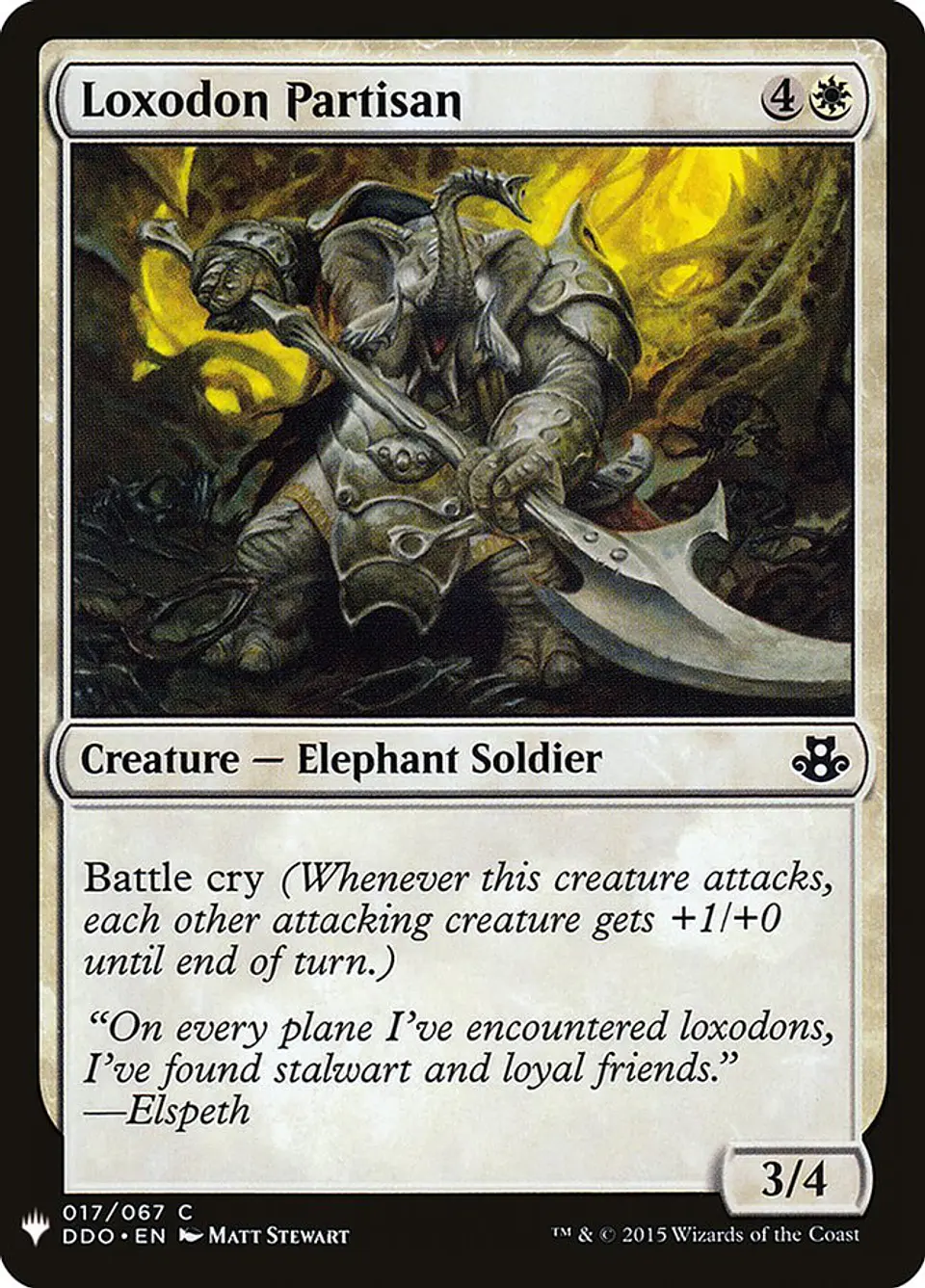 Loxodon Partisan (The List) 1