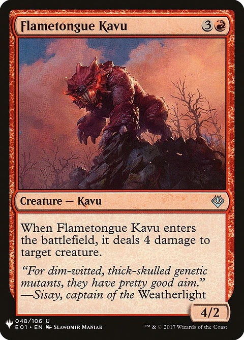 Flametongue Kavu (The List)