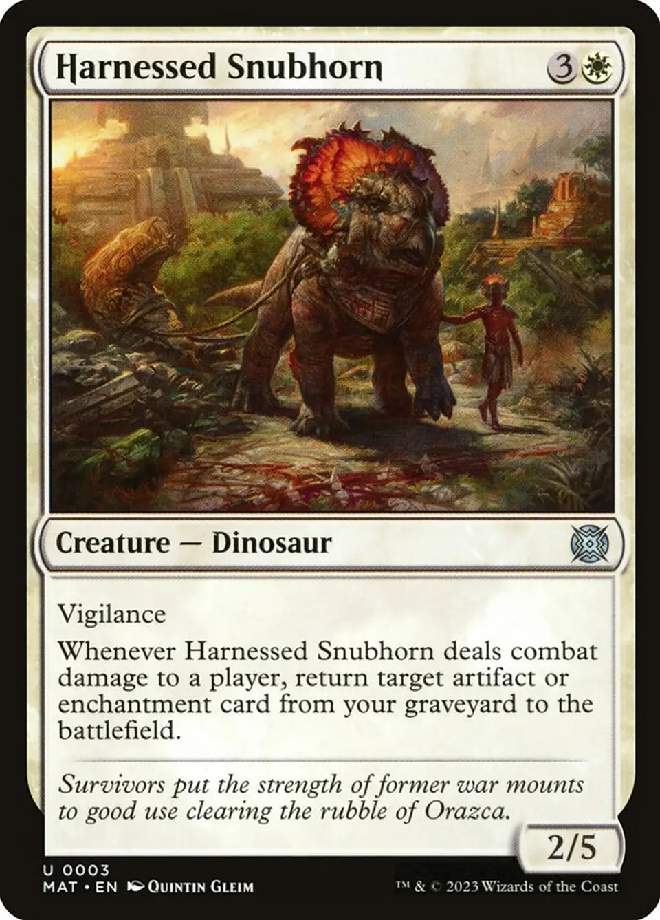 Harnessed Snubhorn 1