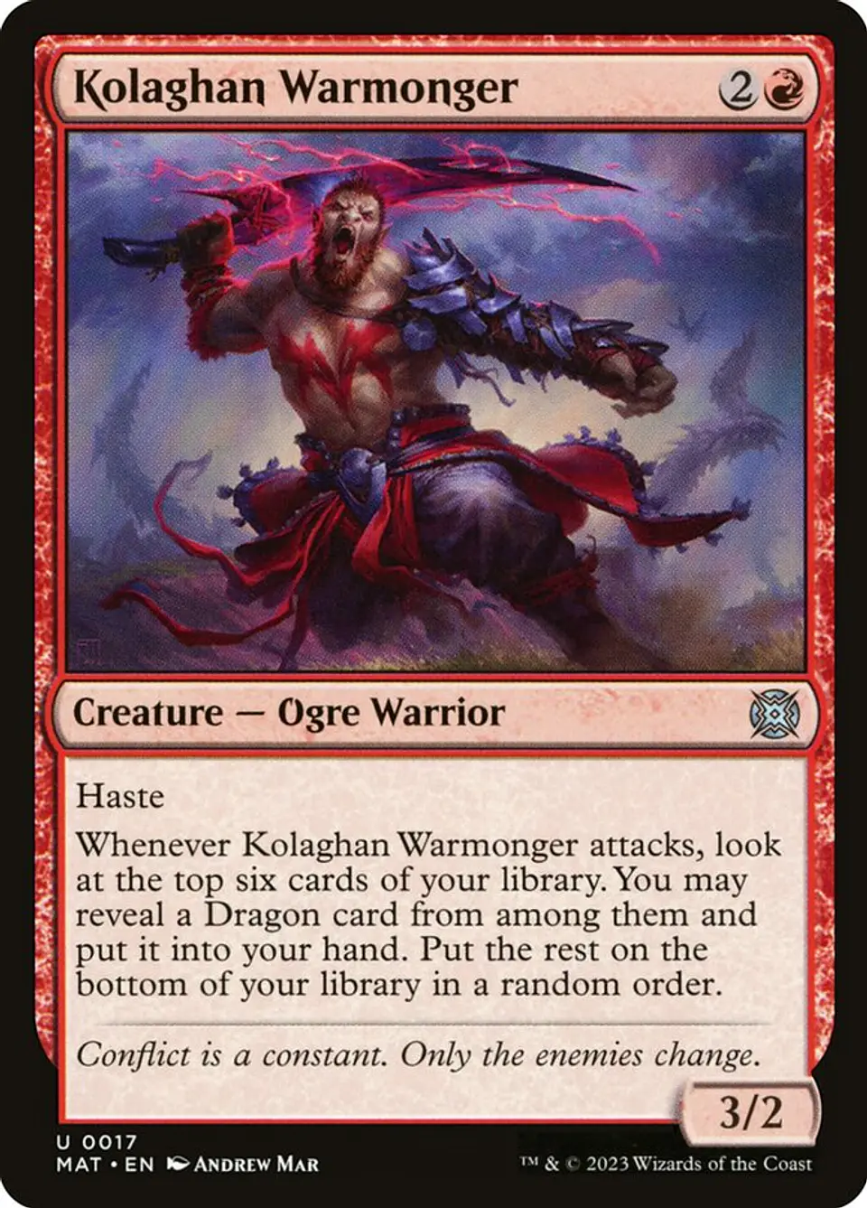 Kolaghan Warmonger 1