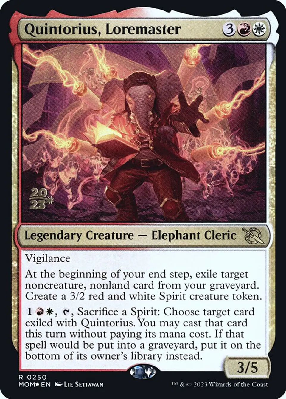 Quintorius, Loremaster (Pre-release) 1