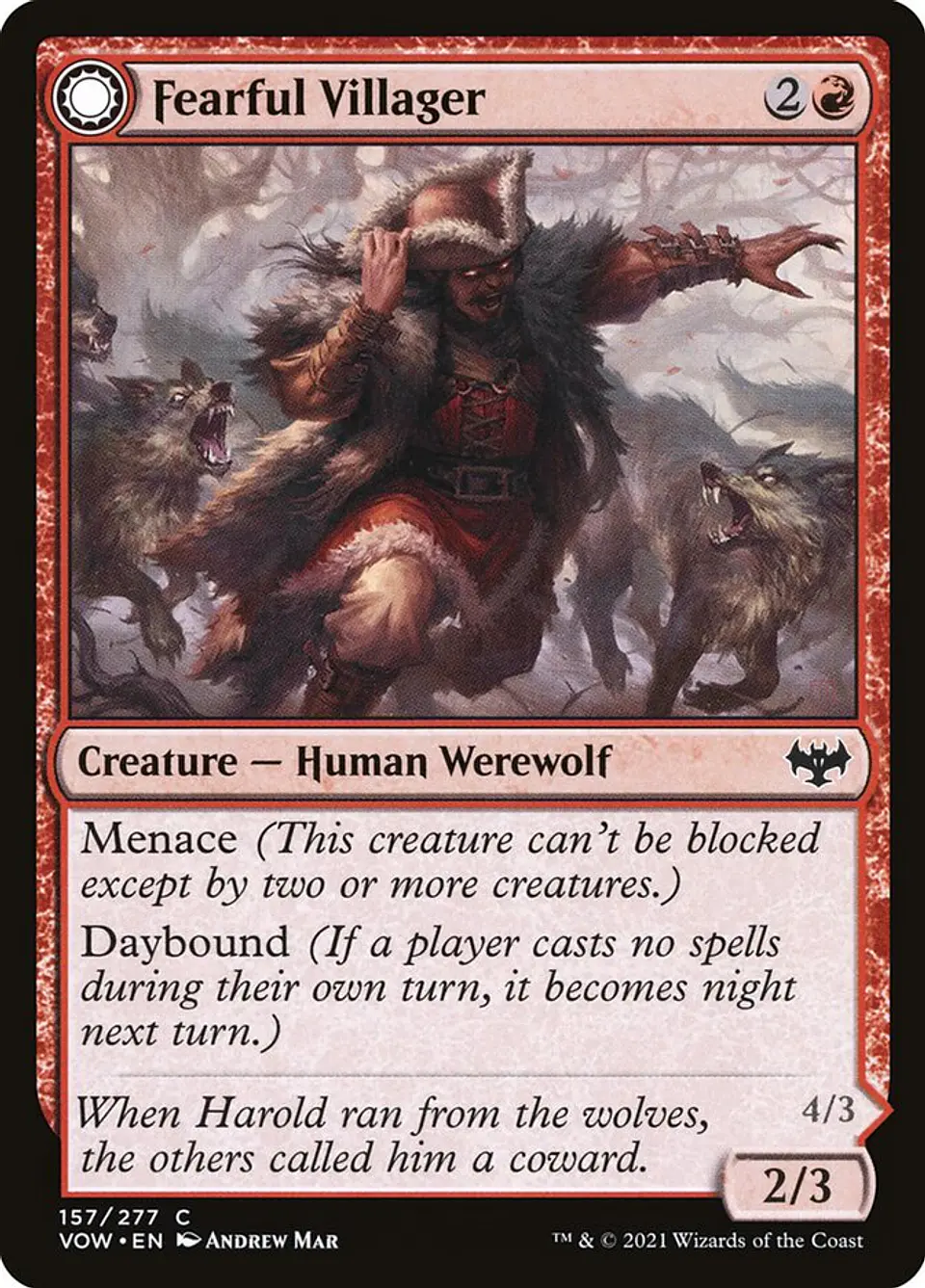 Fearful Villager // Fearsome Werewolf 1