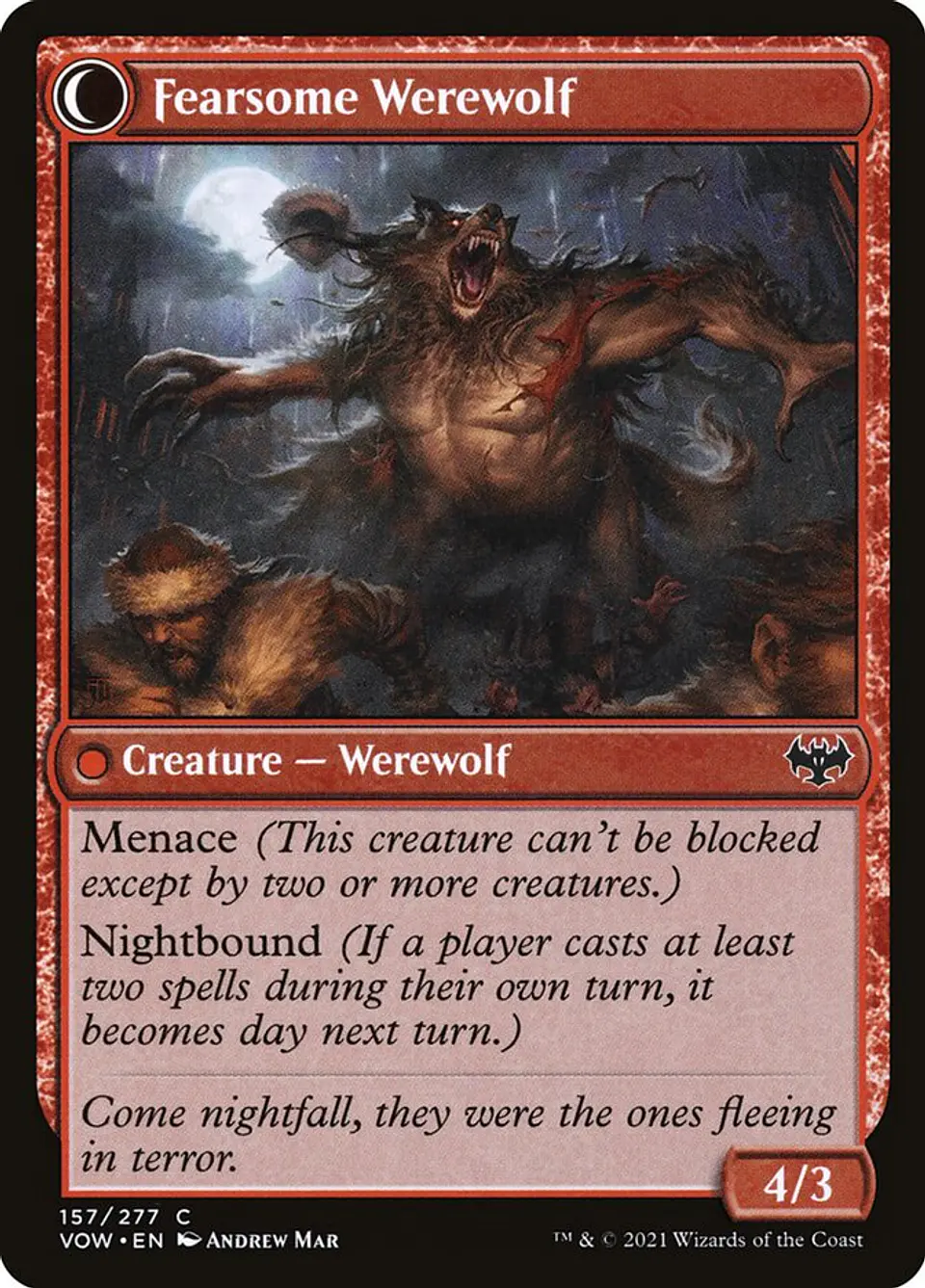 Fearful Villager // Fearsome Werewolf 2
