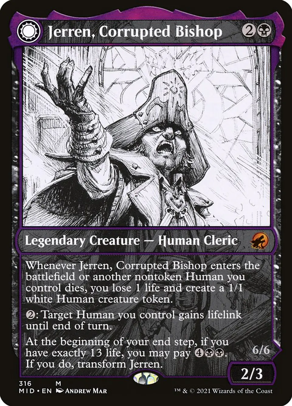 Jerren, Corrupted Bishop // Ormendahl, the Corrupter (Showcase) 1