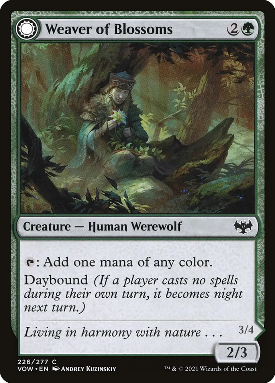 Weaver of Blossoms // Blossom-Clad Werewolf 1