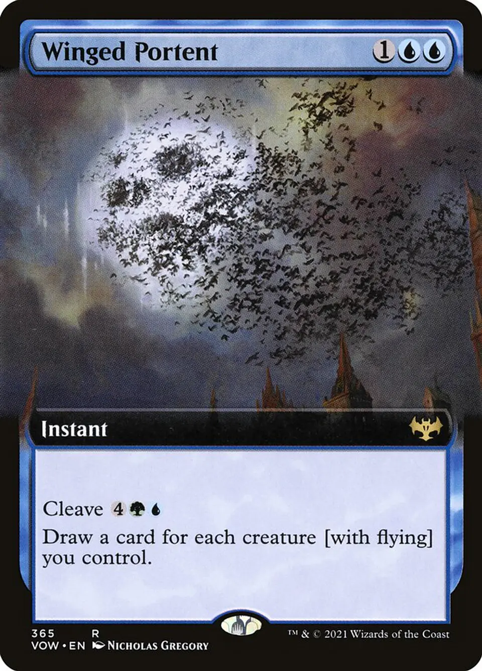 Winged Portent (Extended Art) 1