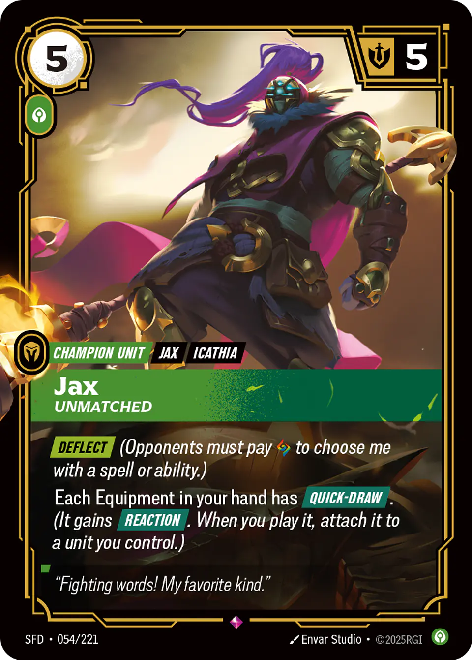 Jax - Unmatched 1