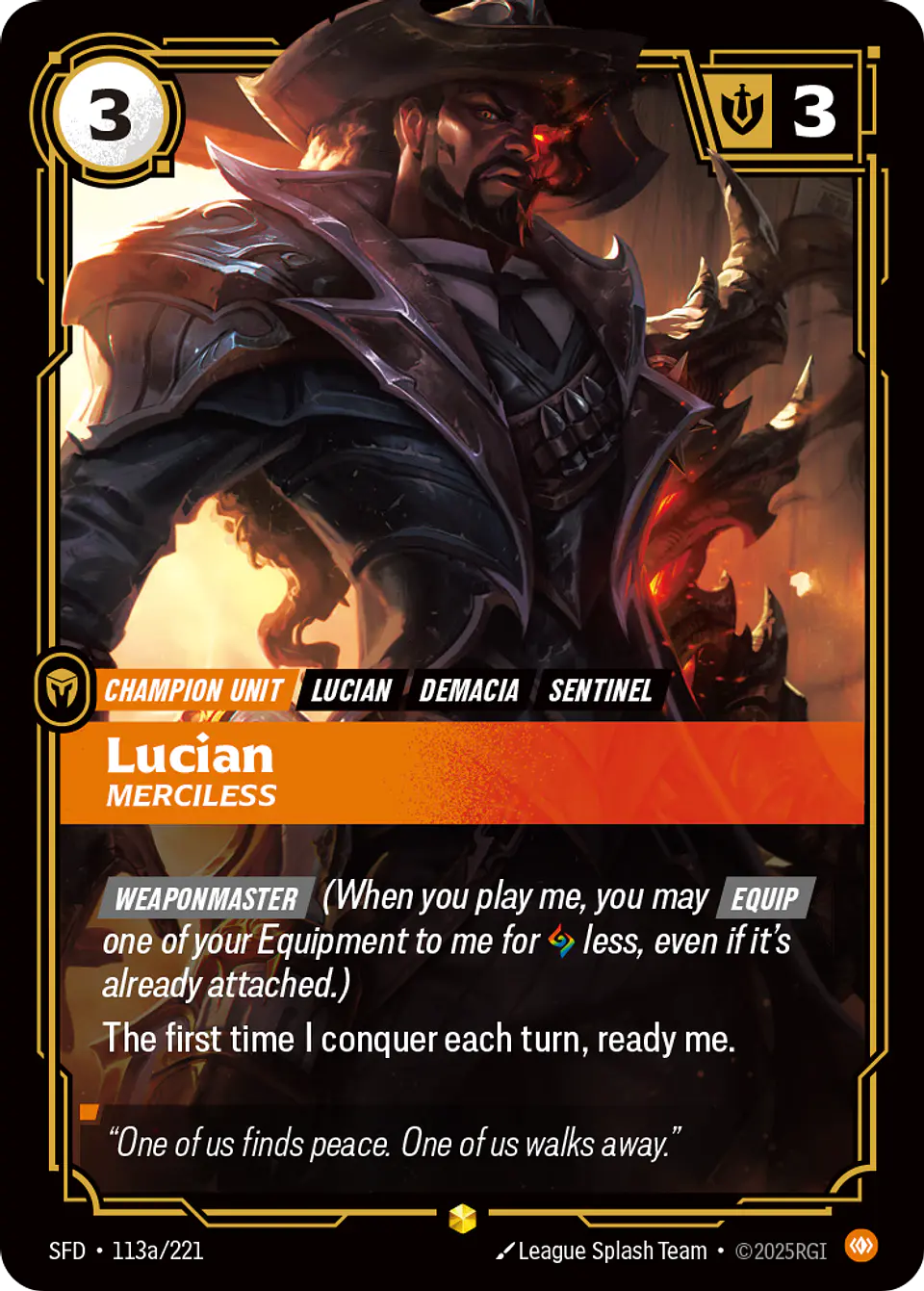 Lucian - Merciless (Alternate Art) 1
