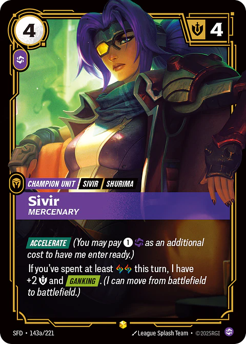 Sivir - Mercenary (Alternate Art)