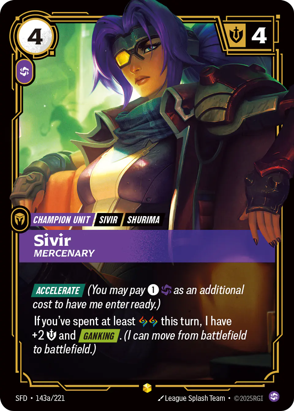 Sivir - Mercenary (Alternate Art) 1