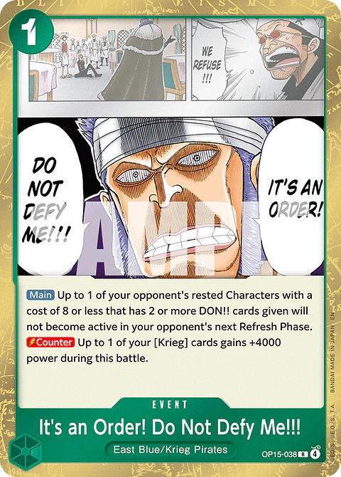 It's an Order! Do Not Defy Me!!!