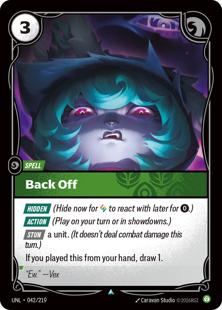 Back Off - 042/219 - Uncommon (Inglés NM)