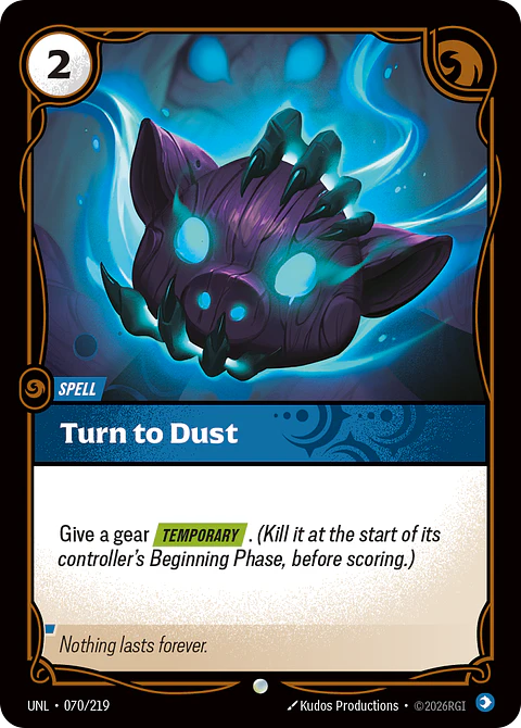 Turn to Dust