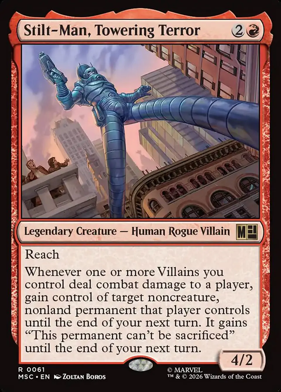 Stilt-Man, Towering Terror 1