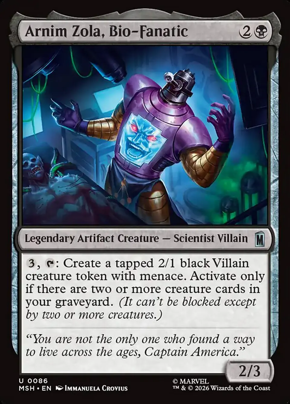 Arnim Zola, Bio-Fanatic 1