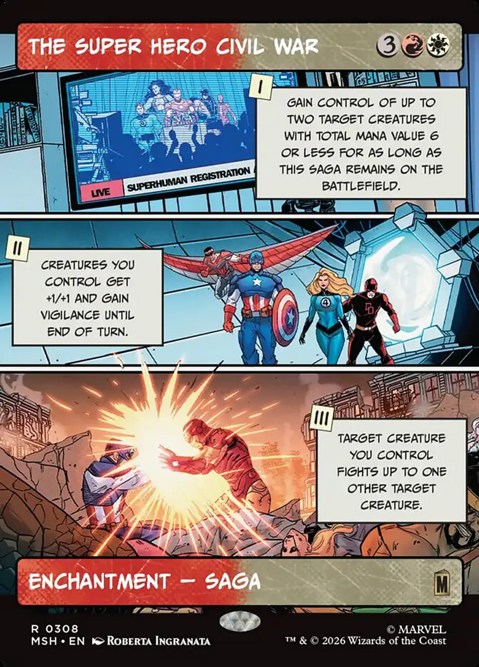 The Super Hero Civil War (Borderless) 1