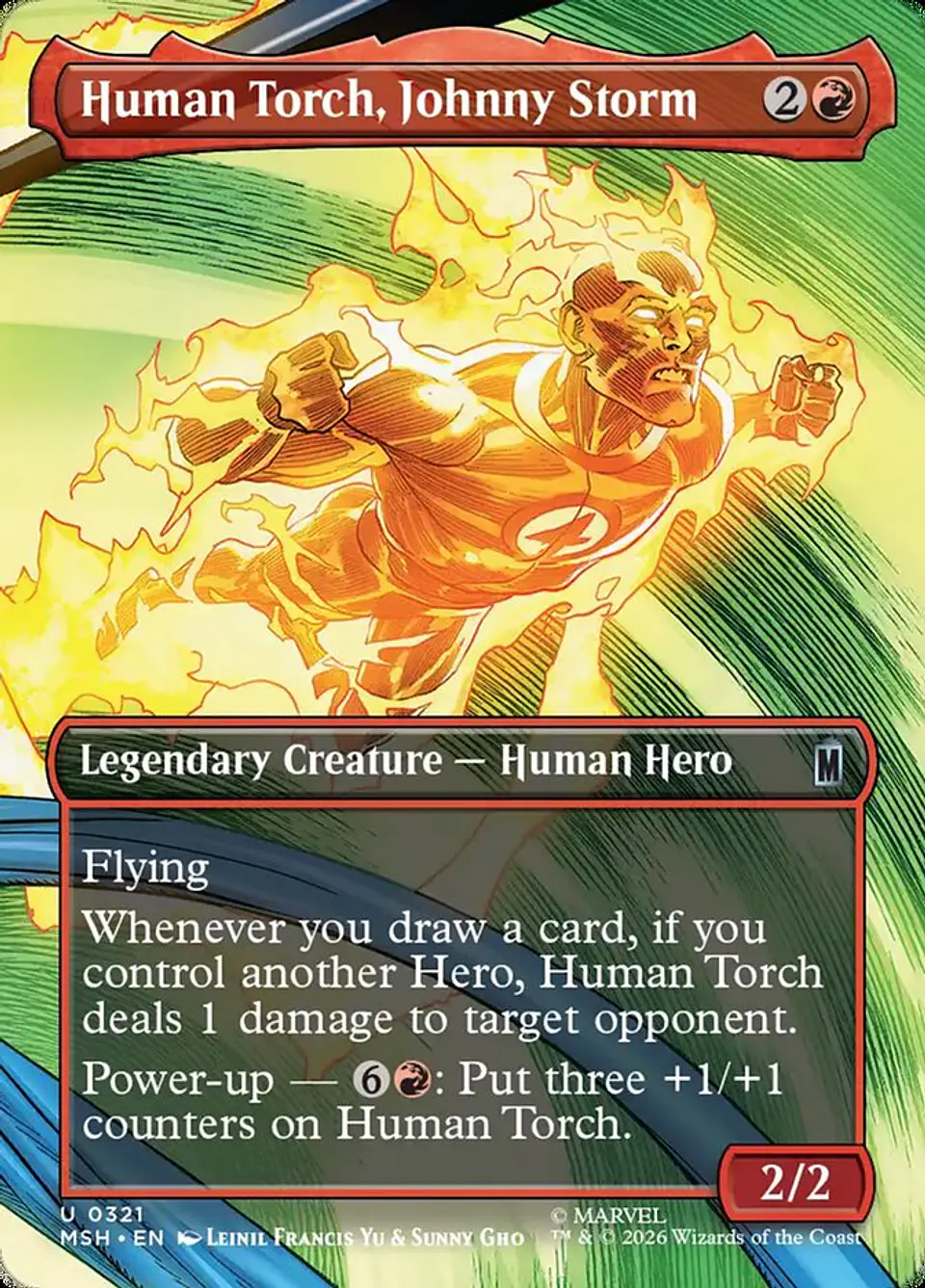 Human Torch, Johnny Storm (Borderless) 1