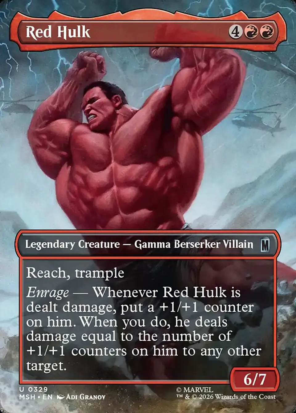 Red Hulk (Borderless) 1