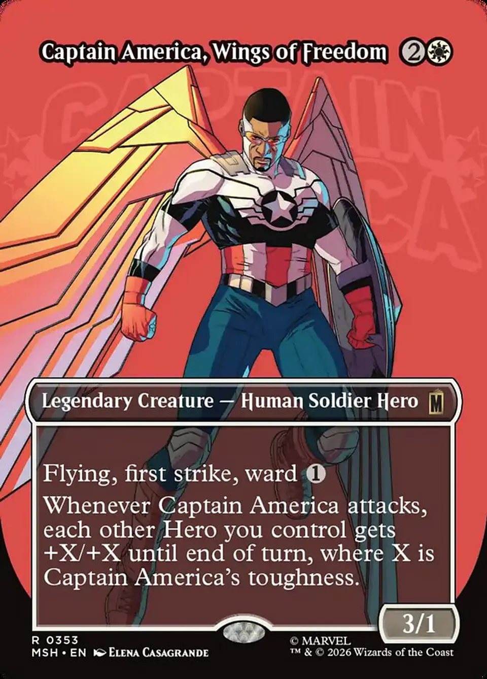 Captain America, Wings of Freedom (Borderless) 1