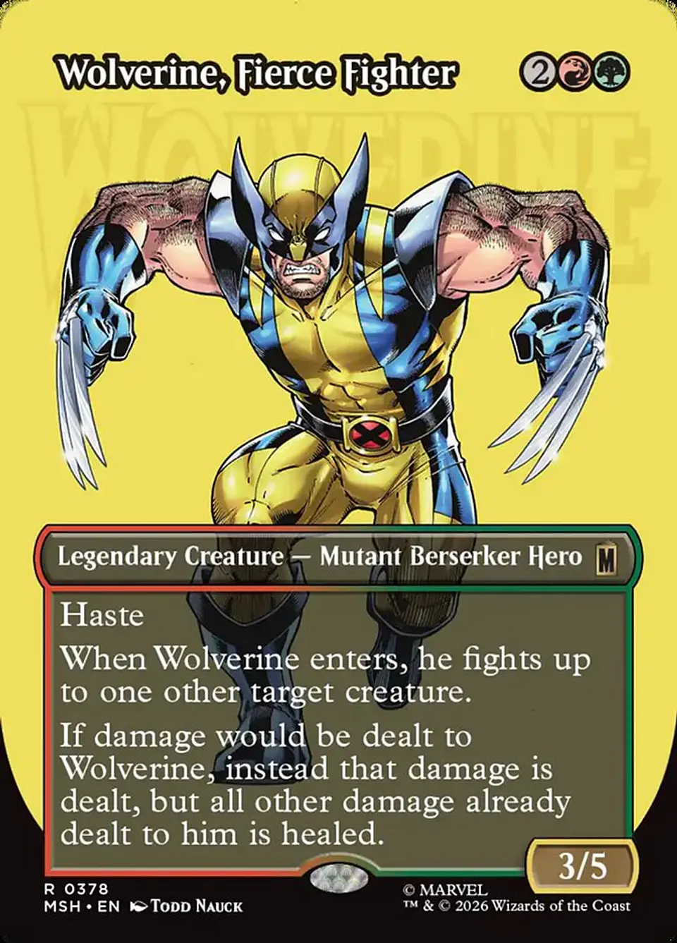 Wolverine, Fierce Fighter (Borderless) 1