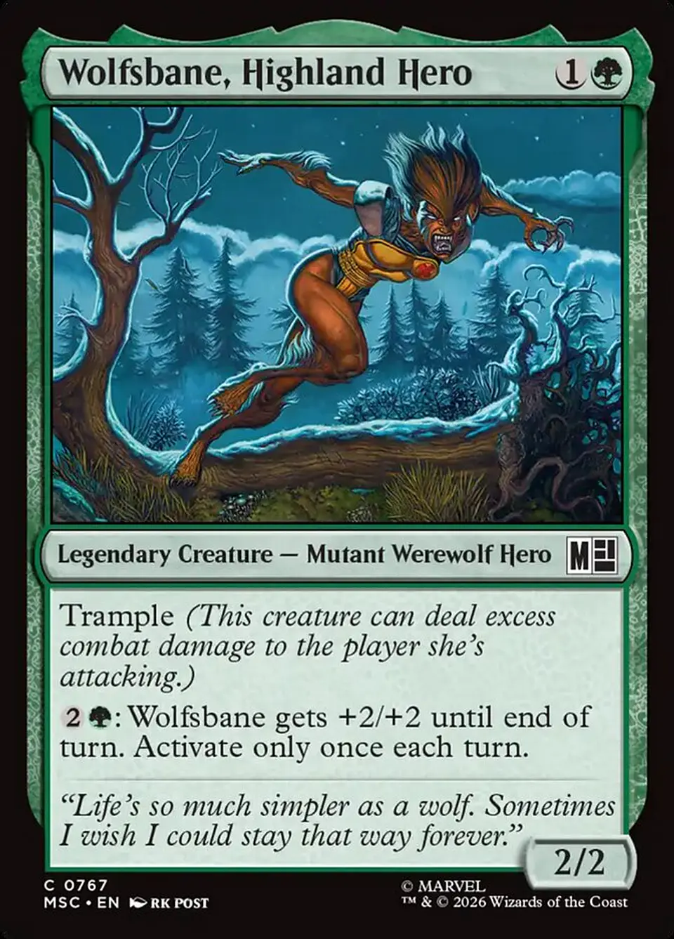 Wolfsbane, Highland Hero 1