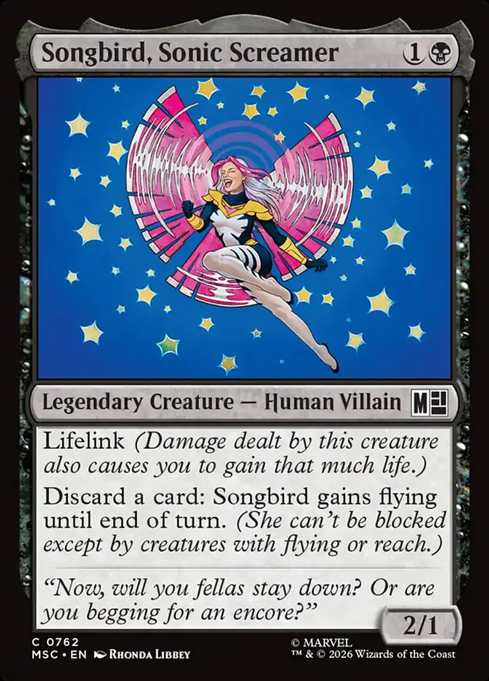 Songbird, Sonic Screamer 1