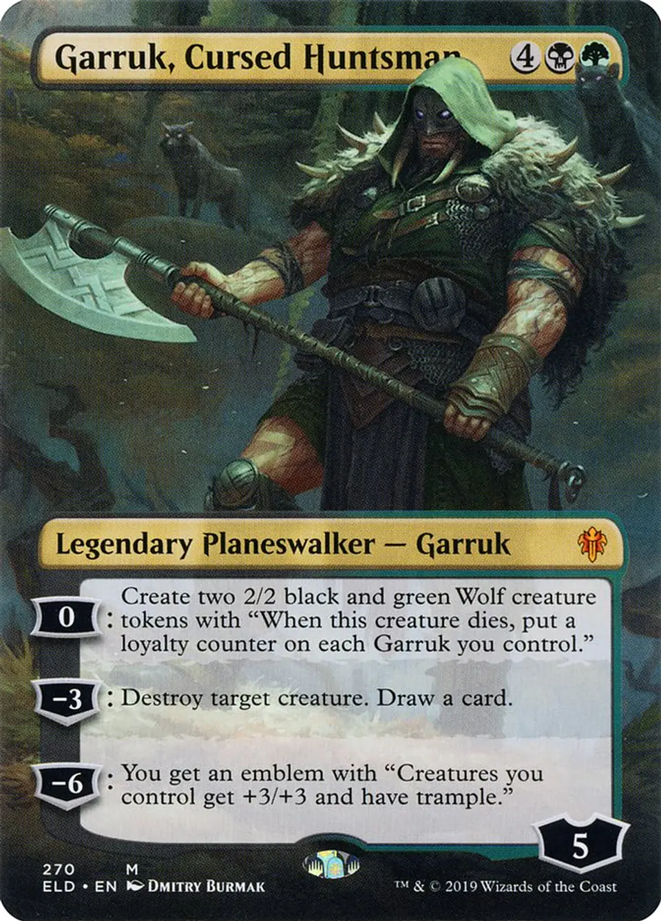 Garruk, Cursed Huntsman (Borderless) 1