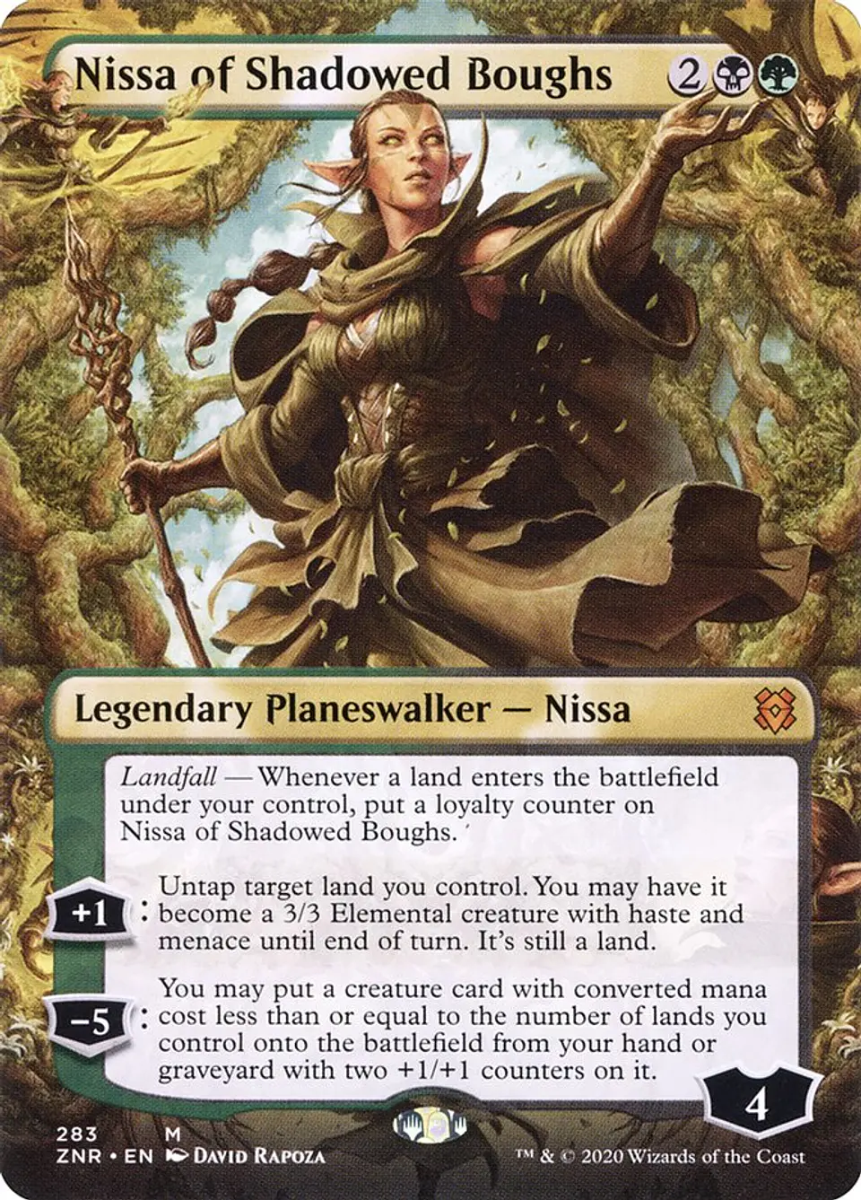 Nissa of Shadowed Boughs (Borderless) 1