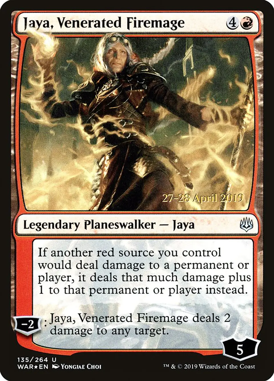 Jaya, Venerated Firemage (Pre-release) 1