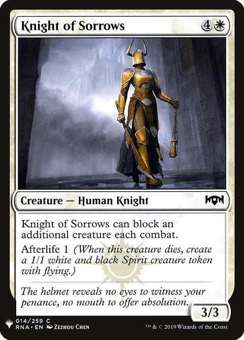 Knight of Sorrows (The List)