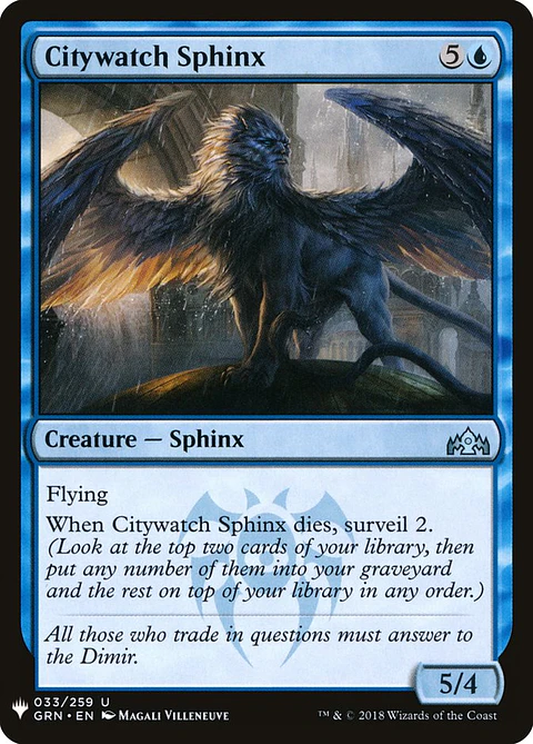 Citywatch Sphinx (The List)