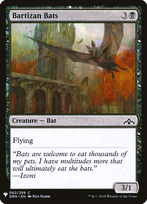 Bartizan Bats (The List)