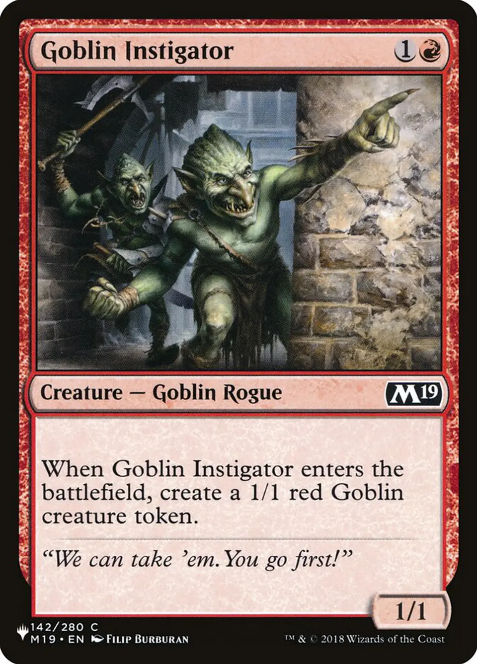 Goblin Instigator (The List) 1