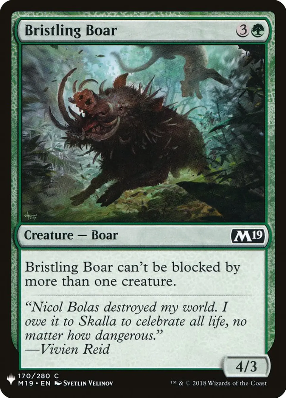 Bristling Boar (The List) 1