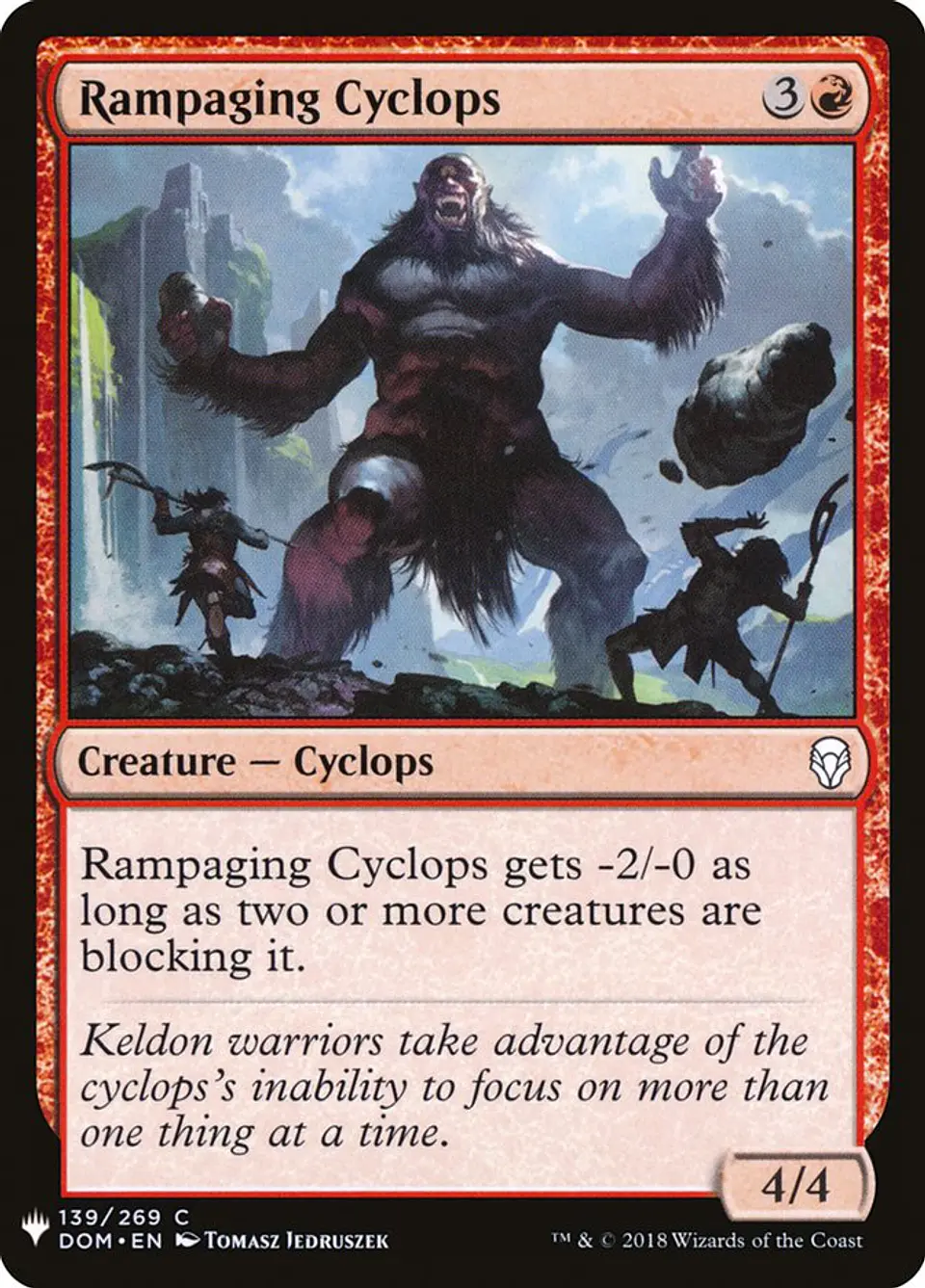 Rampaging Cyclops (The List) 1