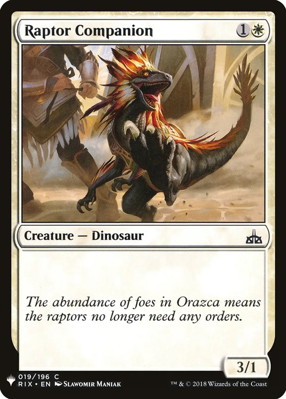 Raptor Companion (The List) 1