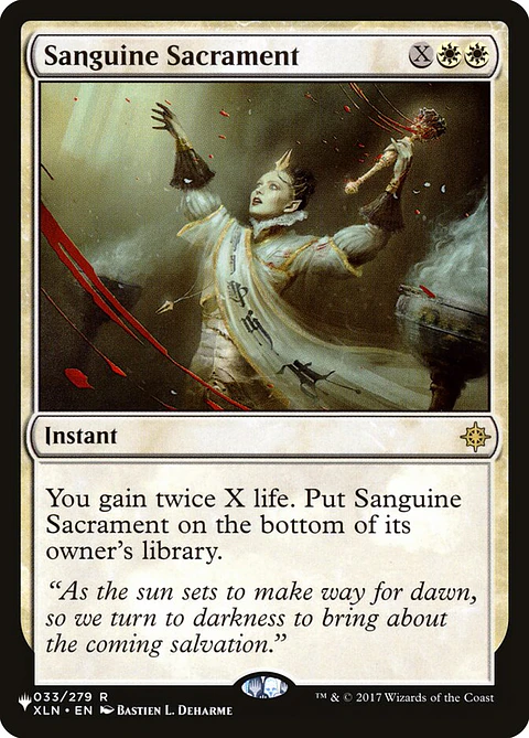 Sanguine Sacrament (The List)