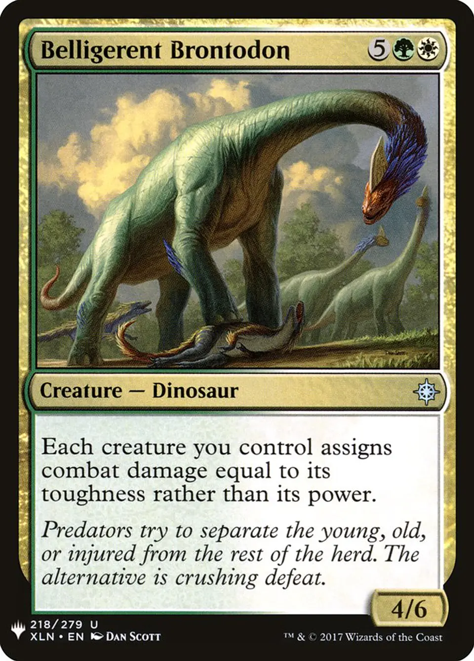 Belligerent Brontodon (The List) 1
