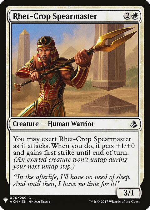 Rhet-Crop Spearmaster (The List)