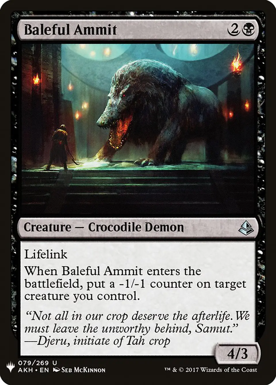 Baleful Ammit (The List) 1