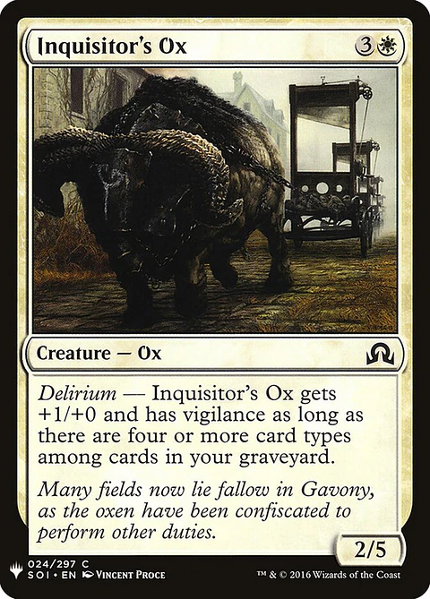 Inquisitor's Ox (The List)